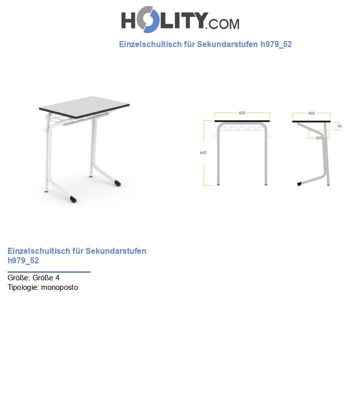 Einzelschultisch für Sekundarstufen h979_52