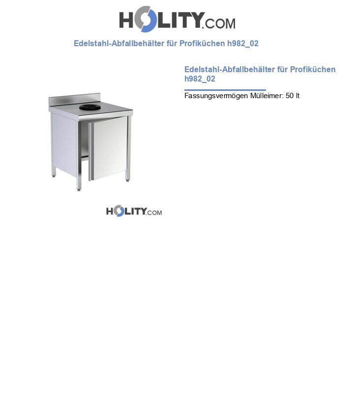 Edelstahl-Abfallbehälter für Profiküchen h982_02