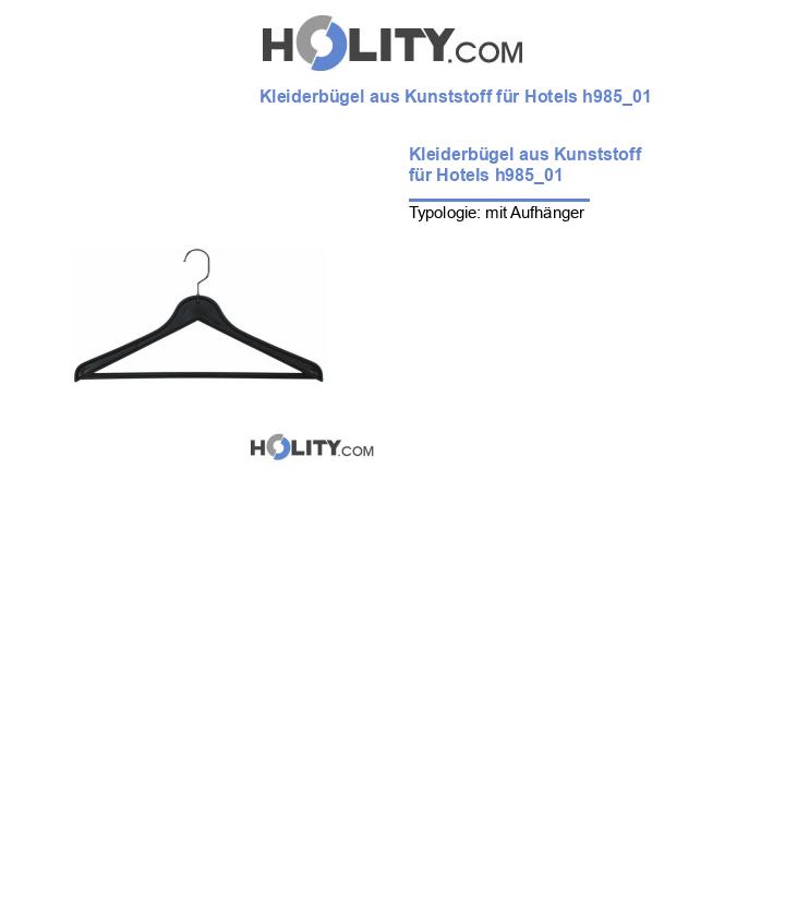 Kleiderbügel aus Kunststoff für Hotels h985_01