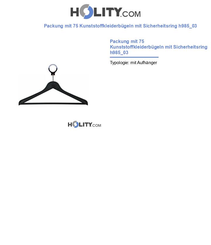 Packung mit 75 Kunststoffkleiderbügeln mit Sicherheitsring h985_03