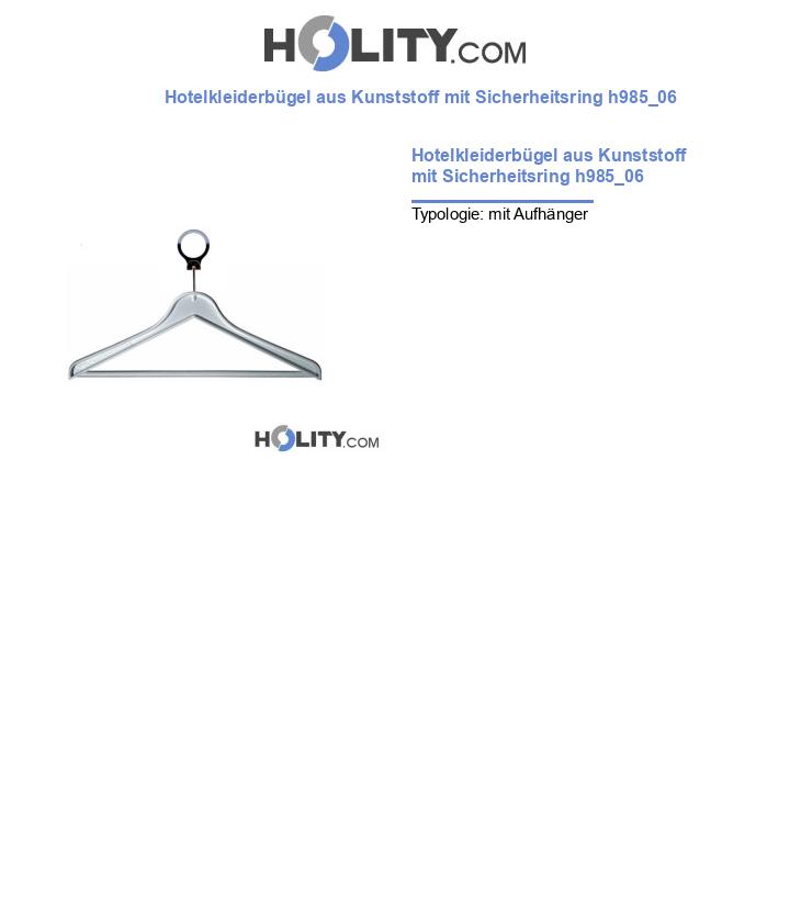 Hotelkleiderbügel aus Kunststoff mit Sicherheitsring h985_06