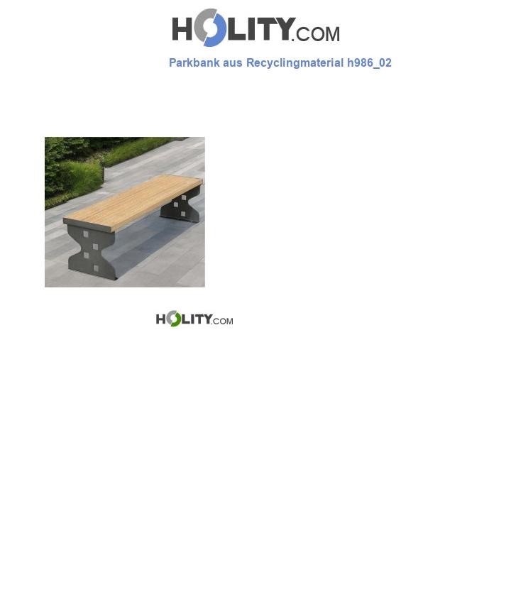 Parkbank aus Recyclingmaterial h986_02
