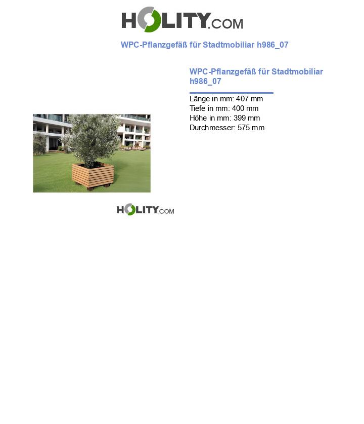 WPC-Pflanzgefäß für Stadtmobiliar h986_07