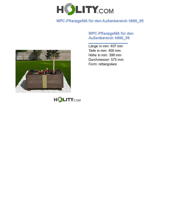 WPC-Pflanzgefäß für den Außenbereich h986_09
