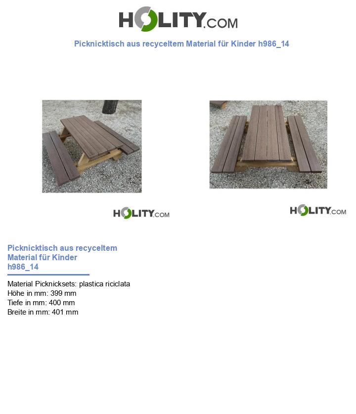 Picknicktisch aus recyceltem Material für Kinder h986_14