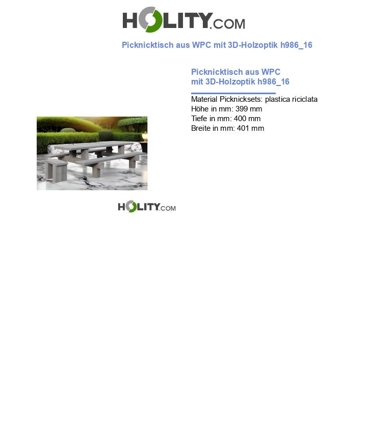 Picknicktisch aus WPC mit 3D-Holzoptik h986_16