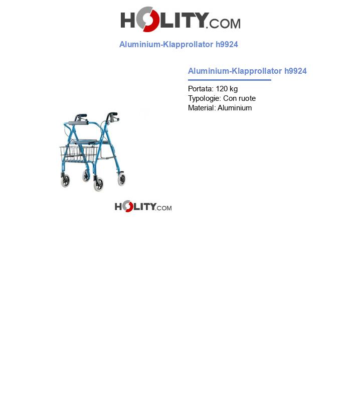 Aluminium-Klapprollator h9924