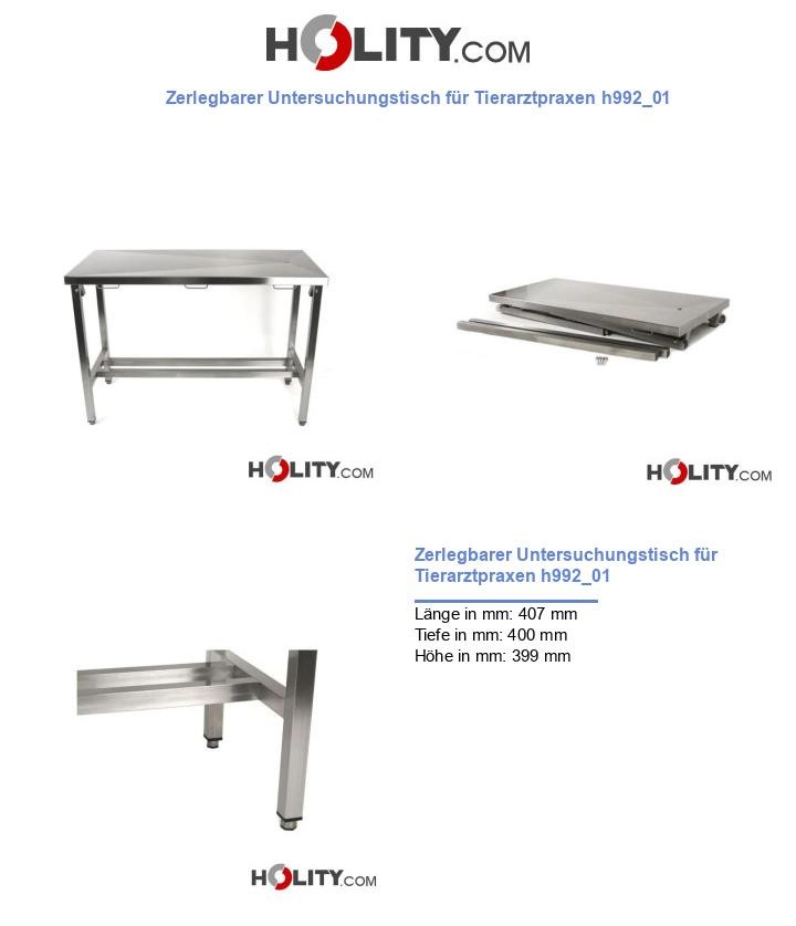 Zerlegbarer Untersuchungstisch für Tierarztpraxen h992_01