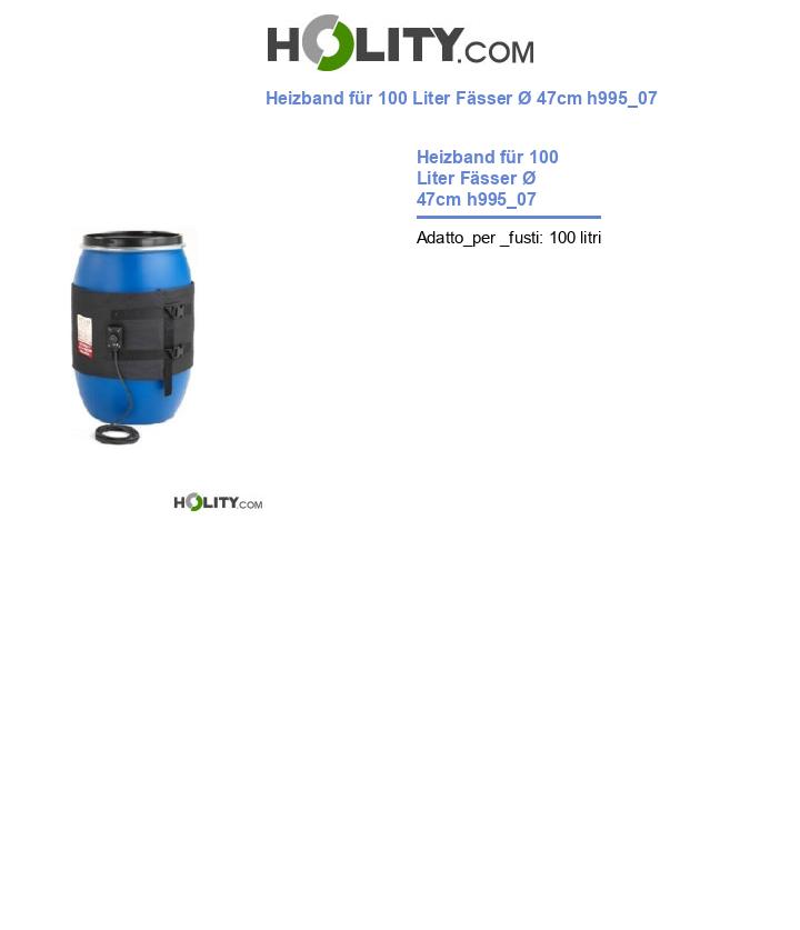 Heizband für 100 Liter Fässer Ø 47cm h995_07