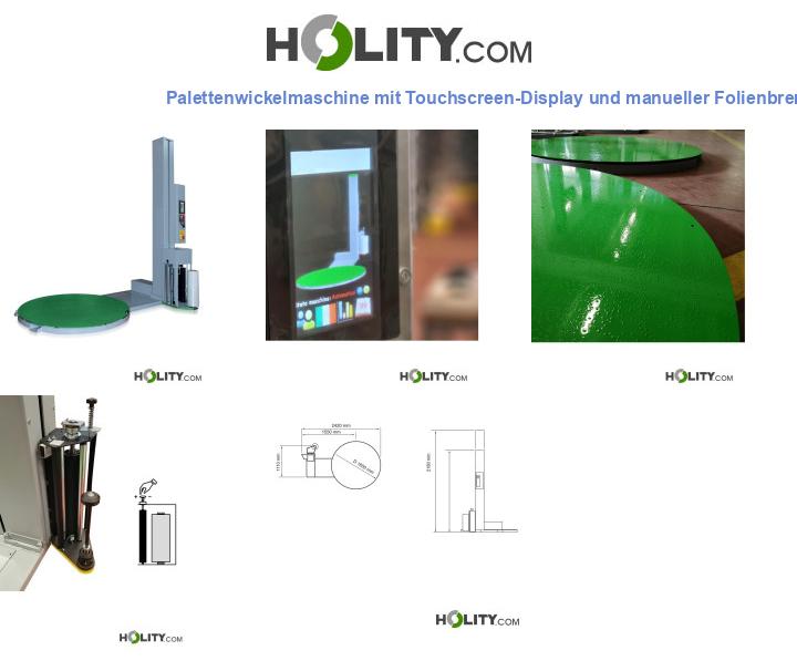 Palettenwickelmaschine mit Touchscreen-Display und manueller Folienbremse h997_02