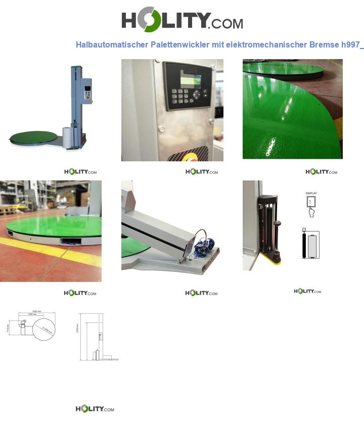 Halbautomatischer Palettenwickler mit elektromechanischer Bremse h997_06
