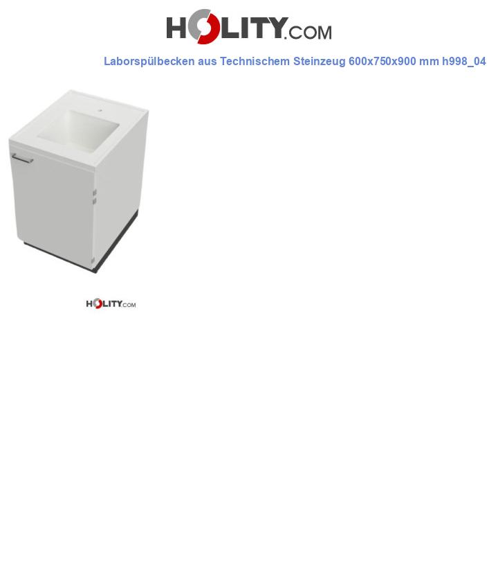 Laborspülbecken aus Technischem Steinzeug 600x750x900 mm h998_04