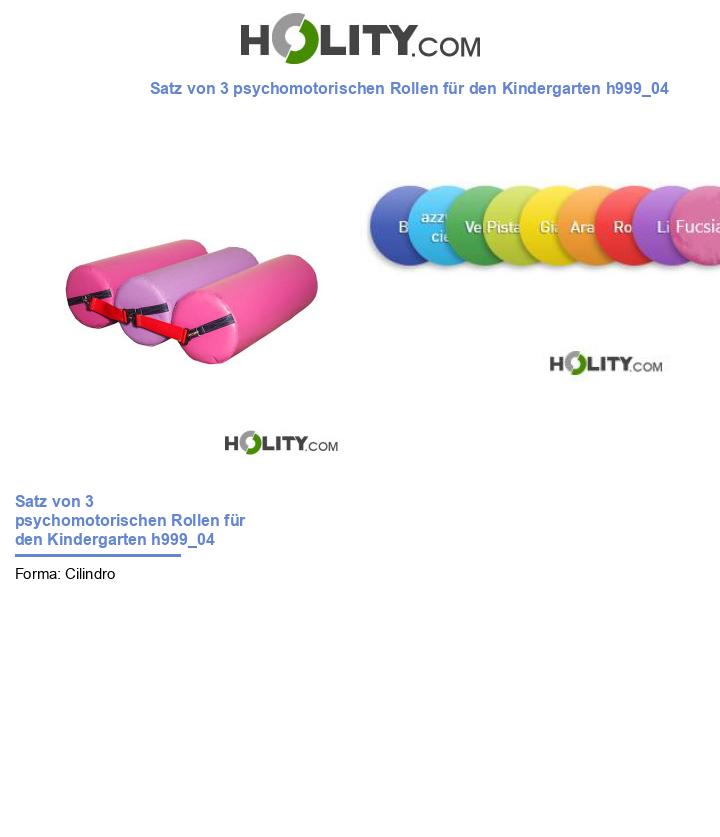 Satz von 3 psychomotorischen Rollen für den Kindergarten h999_04
