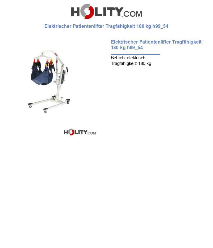 Elektrischer Patientenlifter Tragfähigkeit 180 kg h99_54