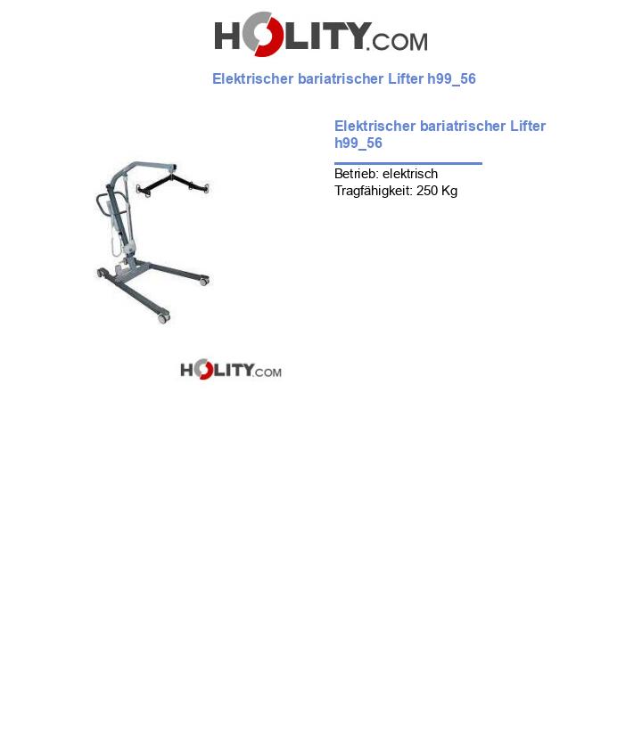 Elektrischer bariatrischer Lifter h99_56