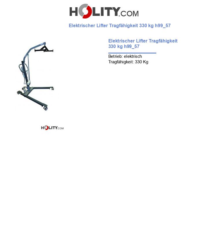 Elektrischer Lifter Tragfähigkeit 330 kg h99_57