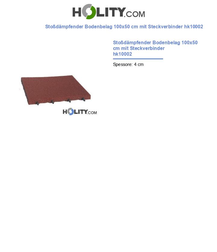 Stoßdämpfender Bodenbelag 100x50 cm mit Steckverbinder hk10002